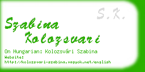 szabina kolozsvari business card